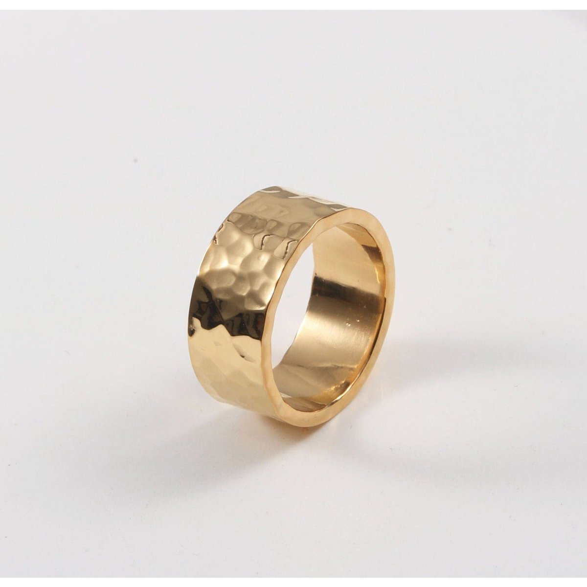 Ankareeda - Hammered Wedding Band Gold