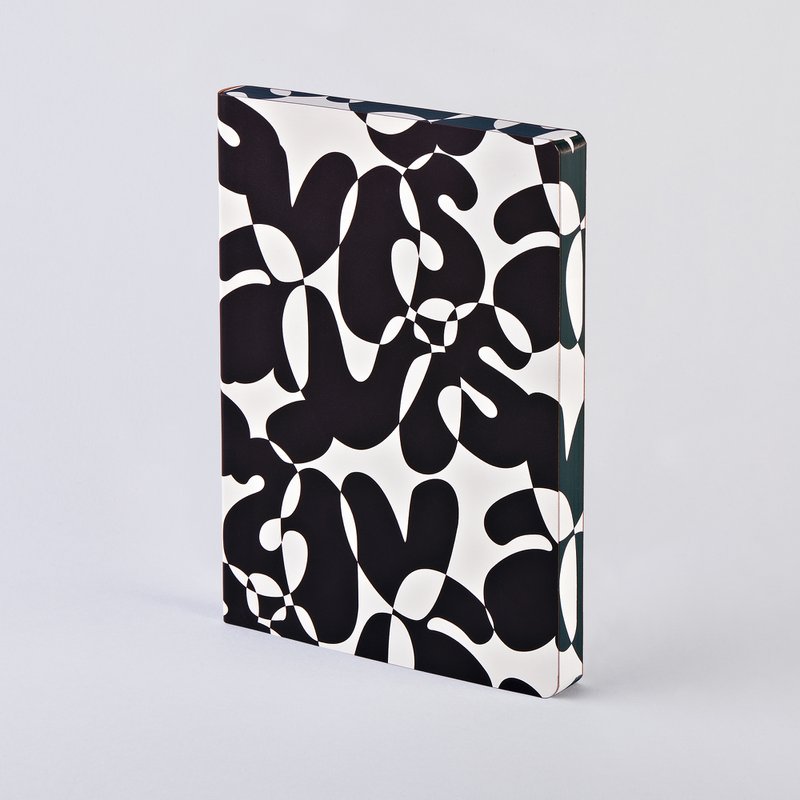 Vis-à-Vis - Graphique L | Carnet A5+ | Journal pointillé | Points de 3,5 mm | 256 pages numérotées | Papier Premium 120g | cuir recyclé | produit de manière durable en Allemagne