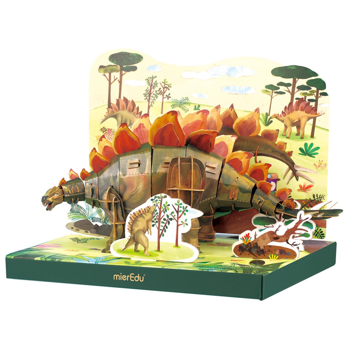 MierEdu - Flytbart 3D-puslespil - Stegosaurus
