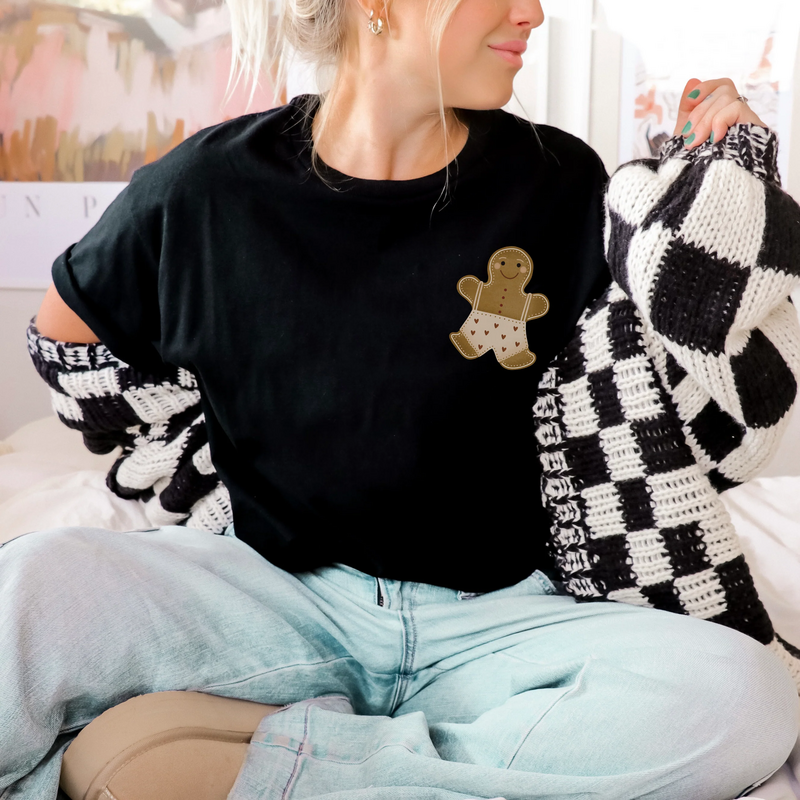 T-Shirt Świąteczny Piernikowy Ludzik - BAWEŁNA ORGANICZNA Świąteczny Napój Piernikowy