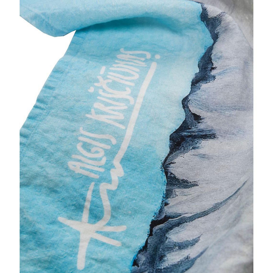 Linen beach towel Saving The Swan - Algis Kriščiūnas