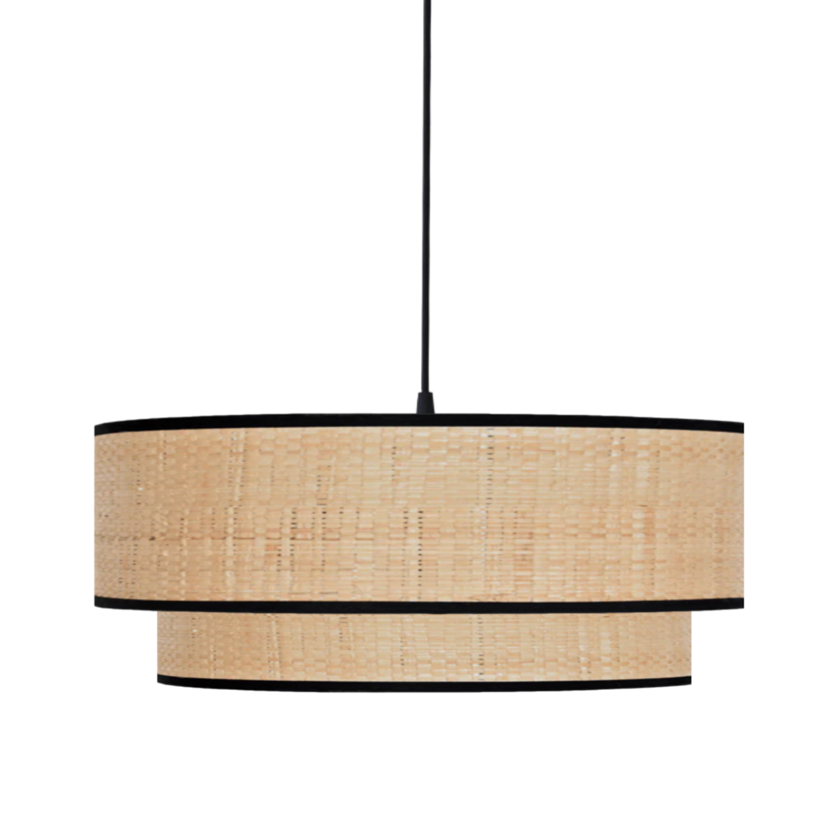 PIANA decorative double pendant light in raffia