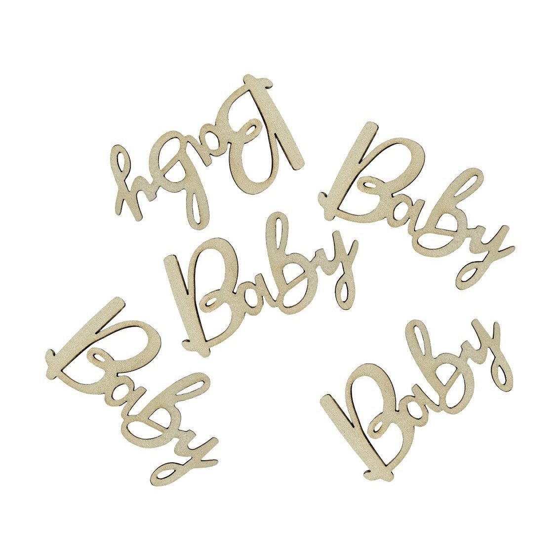 Confettis en bois - Bébé - 18 pièces