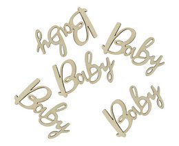 Confettis en bois - Bébé - 18 pièces