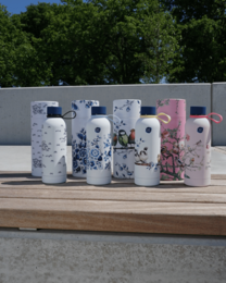 Waterfles Bosvogels - Geïsoleerd - RVS