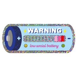 Glitter sticker Low social battery