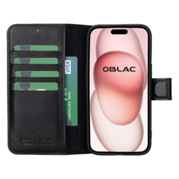 iPhone 15 Pro Telefoonhoesje Rustiek Zwart