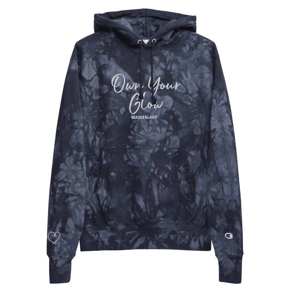 Own Your Glow Unisex Champion Batik-Hoodie mit Stickerei | Champion-Hoodie
