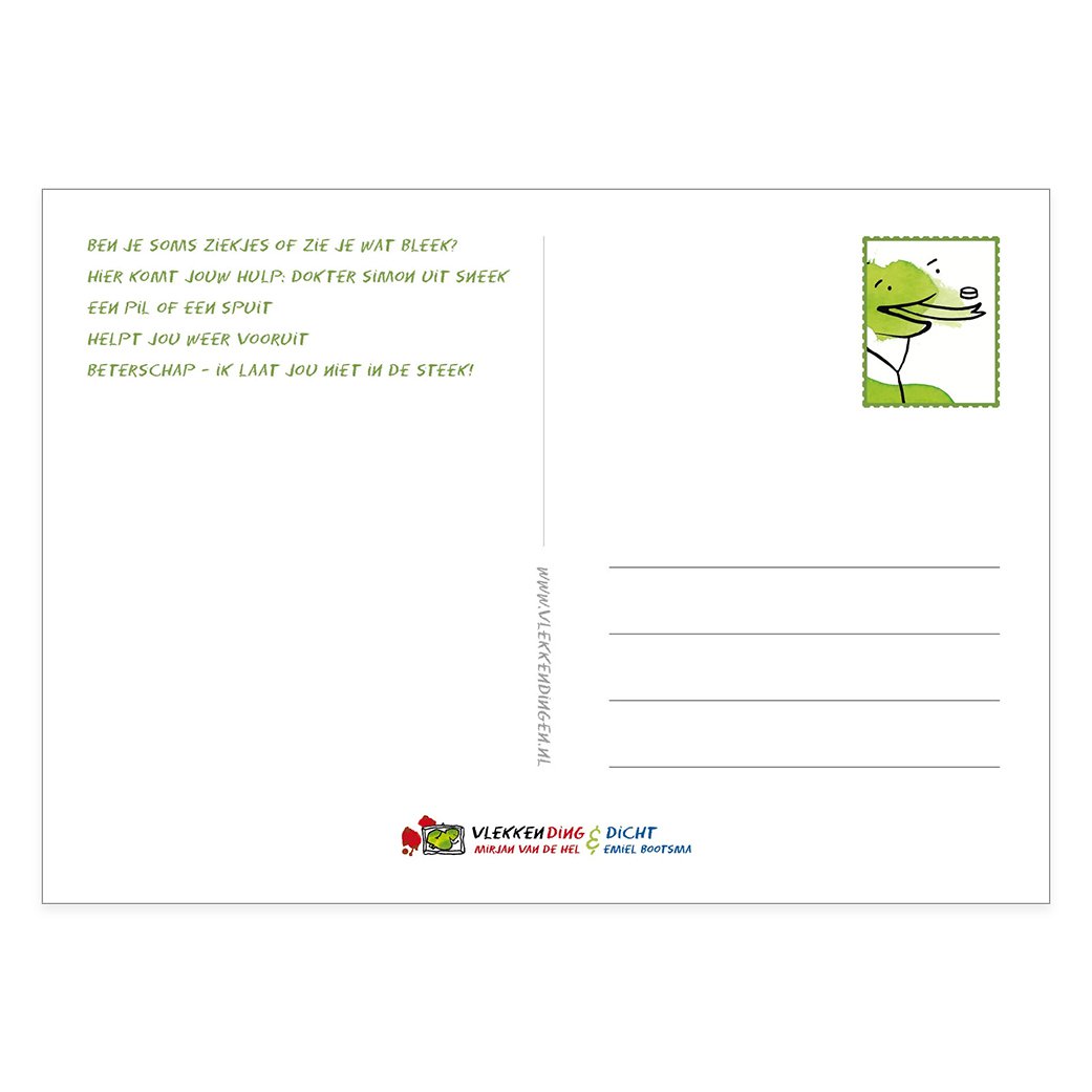 Get well soon card green