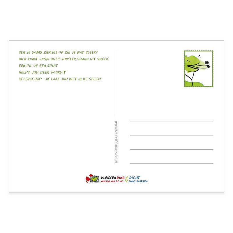 Get well soon card green