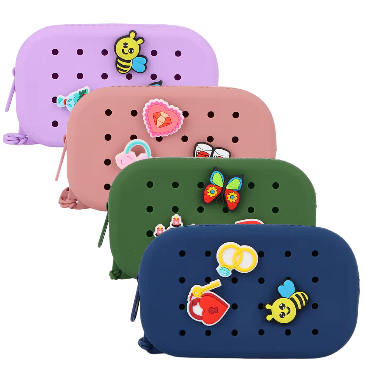 SARTER PACK - Pochettes et trousses en silicone à customiser - Bar à charms /DIY 