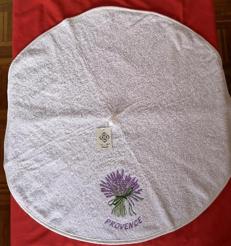 100 % Cotton embroidered provence 70cm round HandTowel