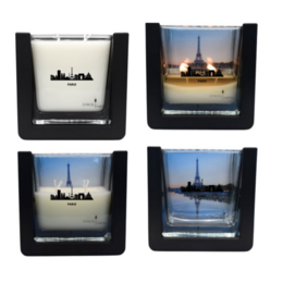 Vela perfumada sorpresa - Ciudades - París - 235 gr de cera vegana con manteca de karité