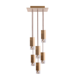 Lampe/én messing 6-lys lysekrone