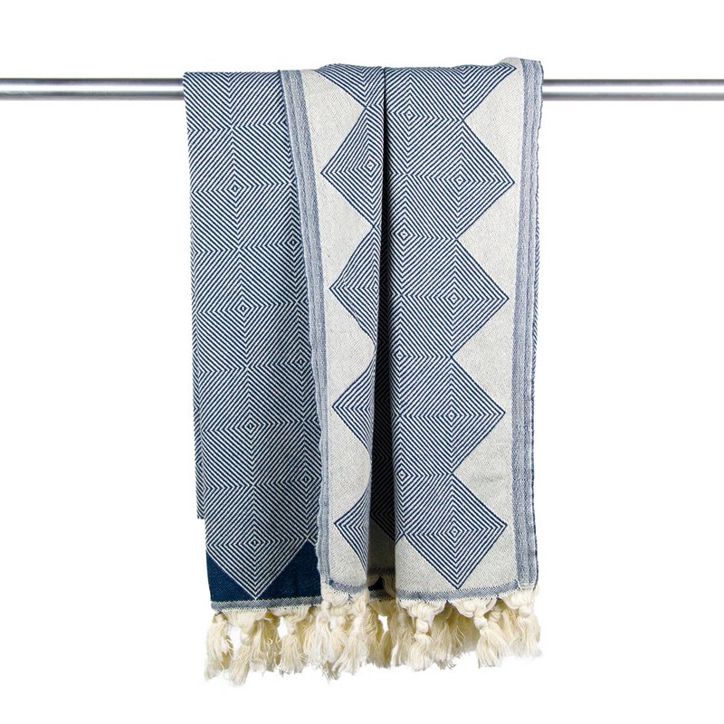 Hammam towel organic cotton Kestane steel blue