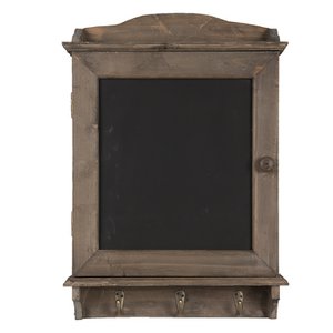 Chalkboard with hooks 34x8x47 cm