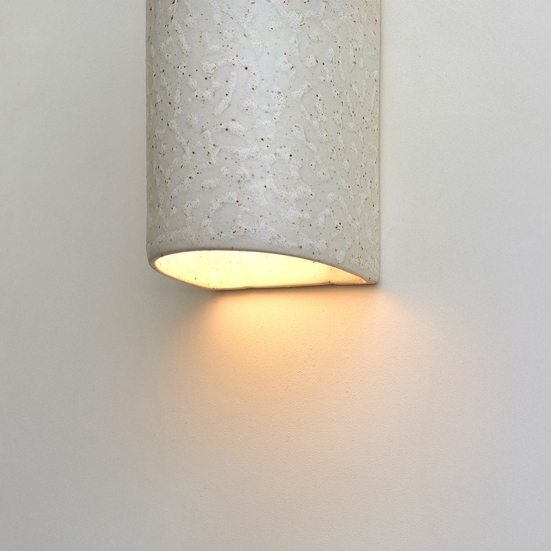 Ceramic wall lamp - Beige spotted brown