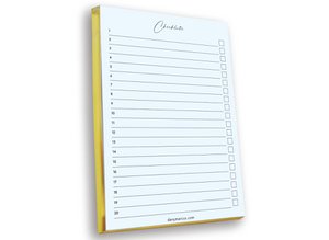 Checklist met gouden rand (10-pack)
