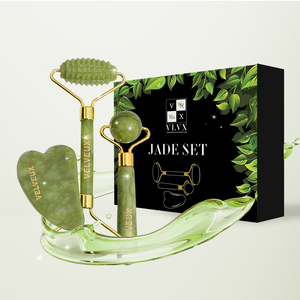 Jaderoller gua sha gezichtsroller 4 delige set