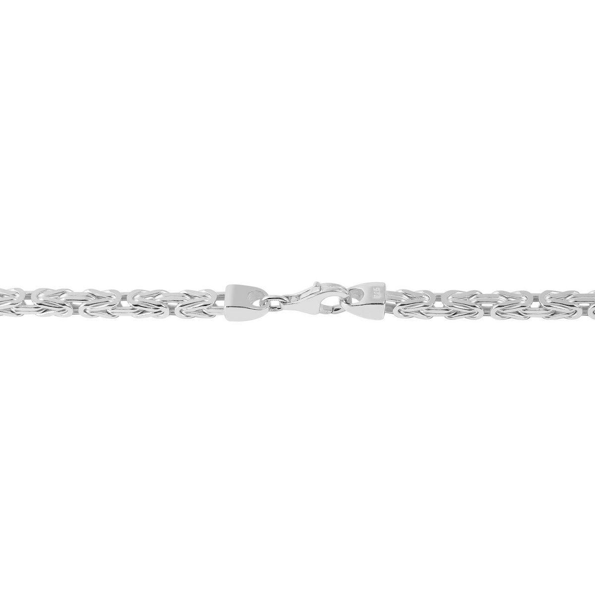 "Kilian" 925/- vero argento, catena del re, bianco, 60 cm/4 mm