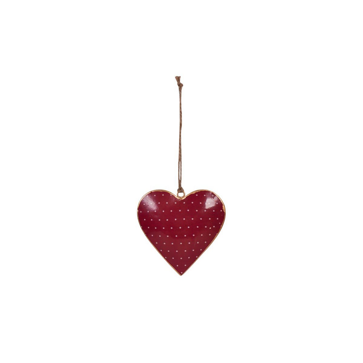 Hanging metal heart Small stars 10 cm Isabelle Rose