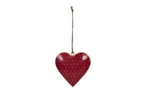 Hanging metal heart Small stars 10 cm Isabelle Rose