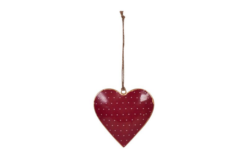 Hanging metal heart Small stars 10 cm Isabelle Rose