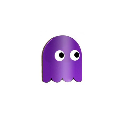 Farbiger Spiegel Pac Man - lose Figur Ghost Purple