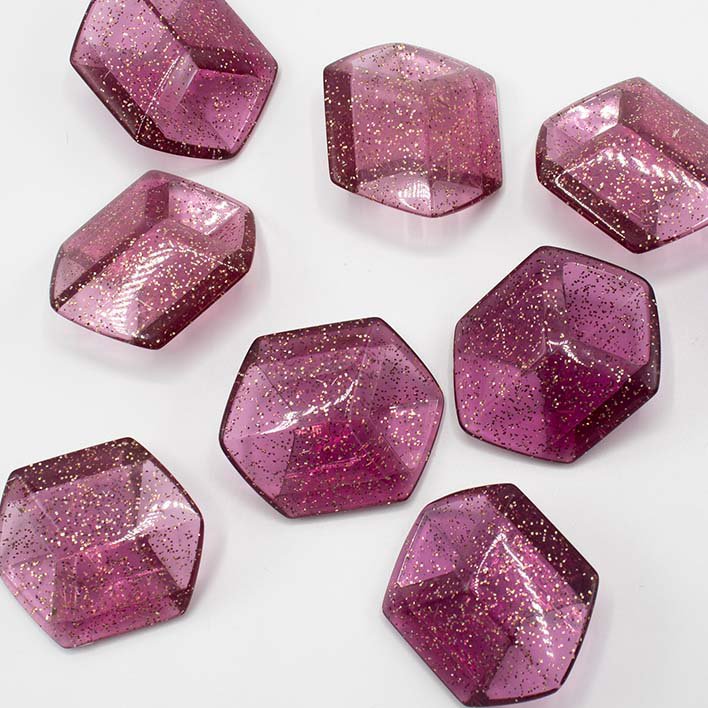 Würfelhänger Magenta, Glitzer