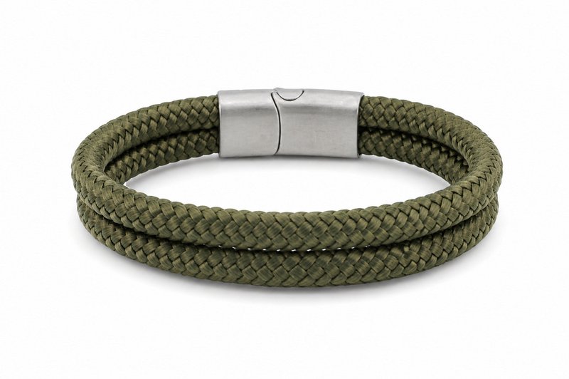 Bransoletka sznurkowa 12mm - kolekcja Caesar | Wydanie srebrne