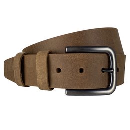 Herrengürtel - Damengürtel - Braunes italienisches Leder - 4 cm breiter lässiger Ledergürtel