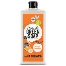 Orange and jasmine scented dishwashing liquid in a 500ml bottle. Made with natural ingredients.