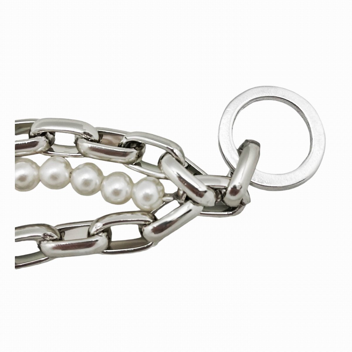 Parelarmband en 3-lijns ketting in zilver