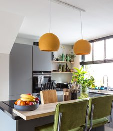 Cotton Ball Lights Podwójna lampa wisząca - Trzy czwarte Kremowa