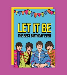 Laat het de beste verjaardag zijn van de Beatles-wenskaart