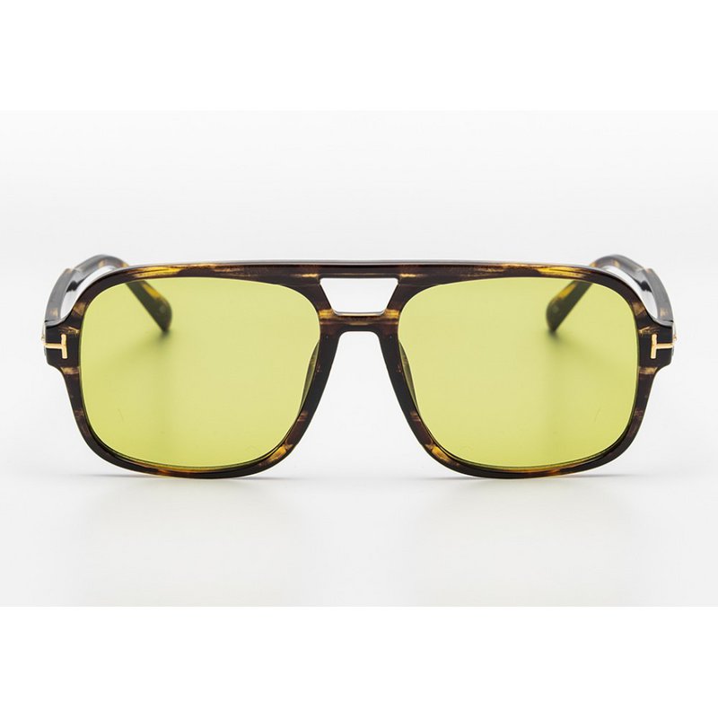 Tortoiseshell Aviator Sunglasses with Yellow Lenses – UV400 | Trend Statement