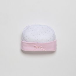 SET 4 STUKS (MUTS+HANDSCHOENEN+SLABBER+SOKKEN) VOOR NIEUWBORGEN (0-6 MAANDEN) - 100% KATOEN - MOD. ROZE