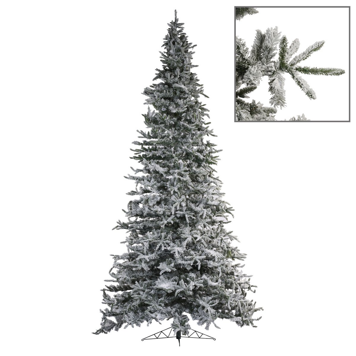 MED.FLOCK PINE TREE WH 360CM 3798tps