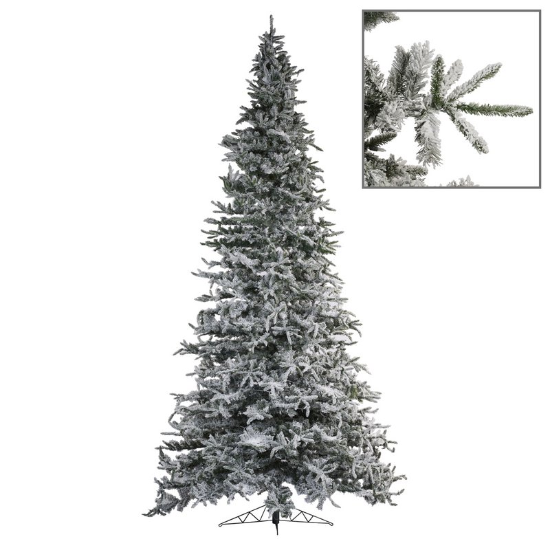 MED.FLOCK PINE TREE WH 360CM 3798tps