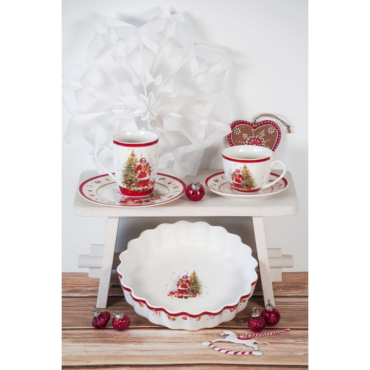 Porcelænskrus Happy Santa 360 ml Isabelle Rose