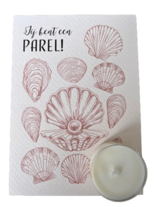 Jij bent een parel! - theelicht kaart
