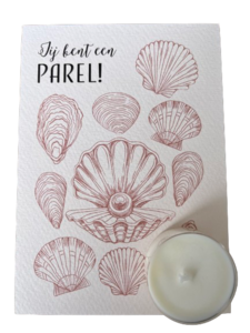 Jij bent een parel! - theelicht kaart