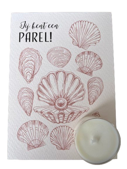 Du er en perle! - fyrfadslys kort