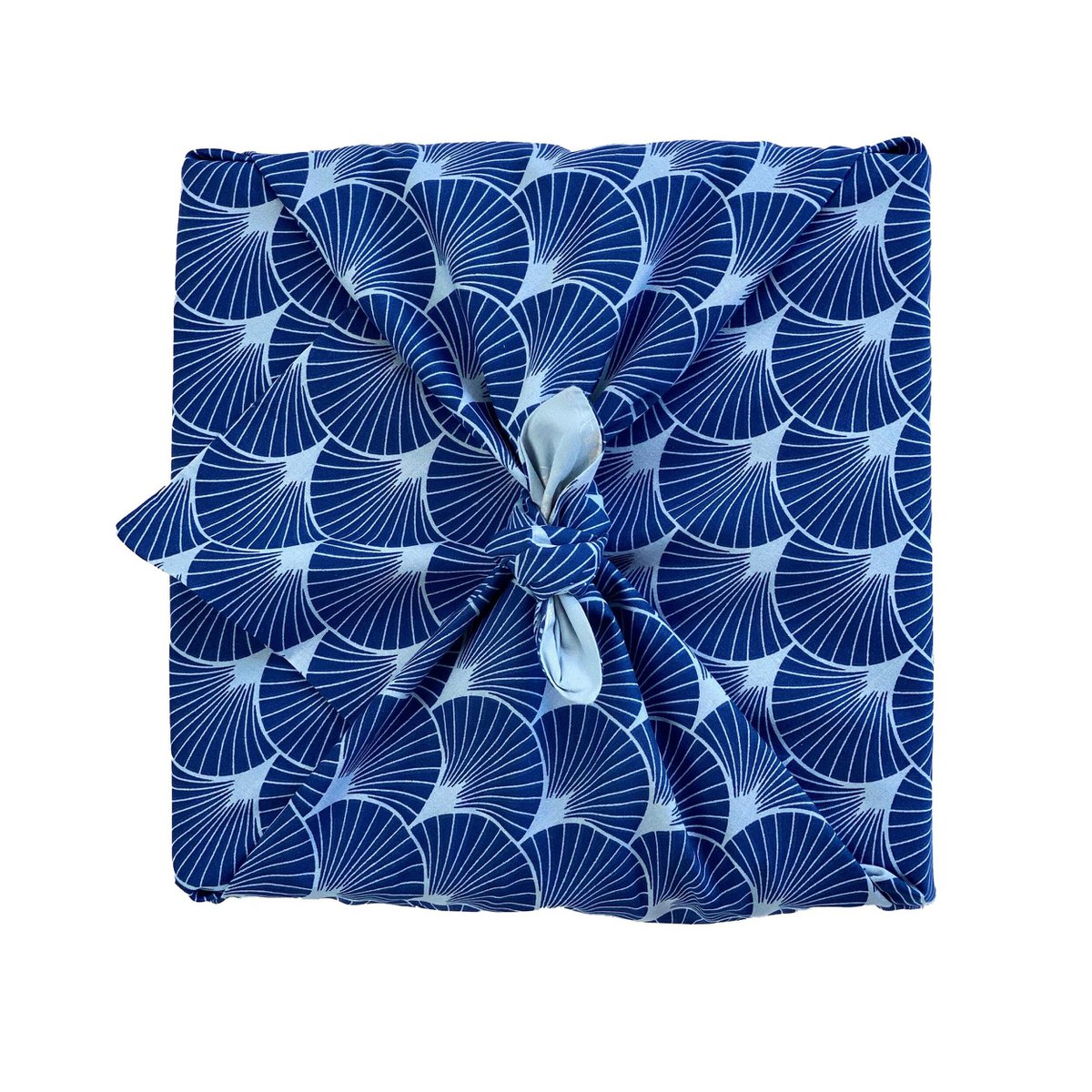 Furoshiki Gavepapir Sky Elephants & Indigo Fans Stofgaveindpakning - Dobbeltsidet (vendbar)