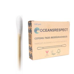 Biodegradable bamboo cotton swabs - Pack of 100 units