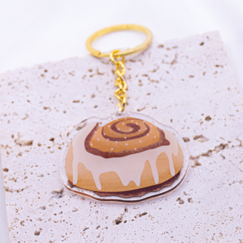 Keychain cinnamon roll Sweden acrylic - gift entry Sweden Kanelbulle