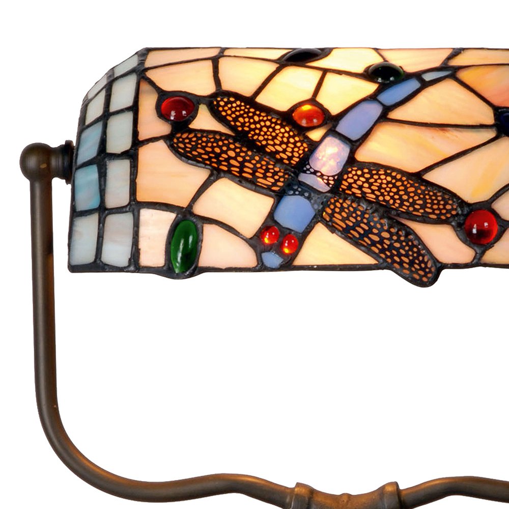 Tiffany table lamp 27x20x36 cm blue brown metal butterfly tiffany desk lamp