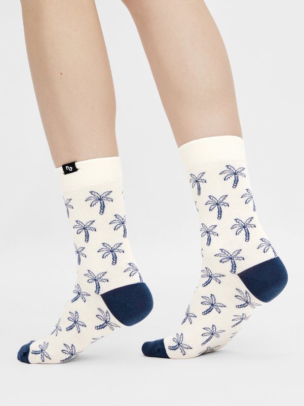 Organic socks palm trees - socks with palm tree pattern