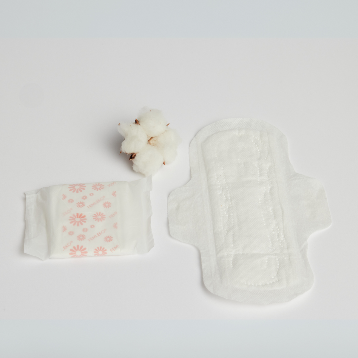 FEMI.EKO® Organic Cotton Winted Pads - Ultra Day - 10 PCS