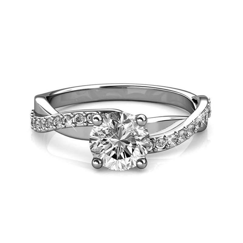 Bague Eleanor - Argenté et Cristal